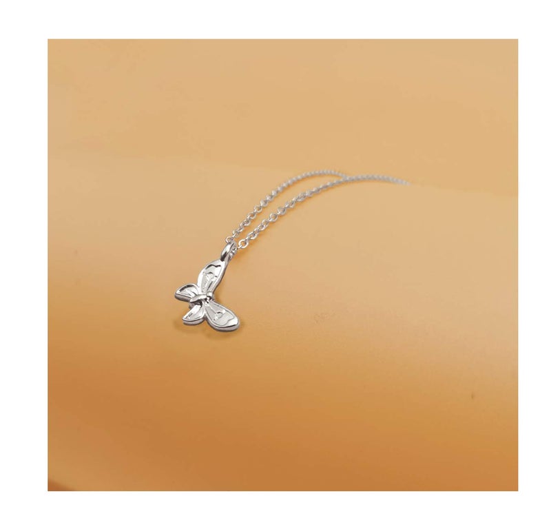 Baydurcan Hundred River Friendship Butterfly Necklace Butterfly Pendant Chain Necklace with Message Card Gift Card (butterfly s) - Image 2